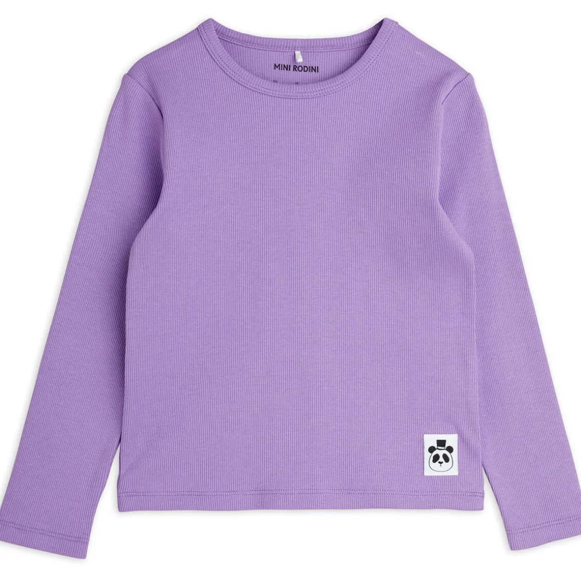 Solid Rib Long Sleeve T Shirt in Purple by Mini Rodini