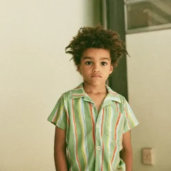 Sonny Top in Mojave Watercolour Stripe by Misha & Puff - Last Ones In Stock - 2-3 Years