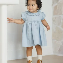 Sophie Dress in Chambray by Quincy Mae