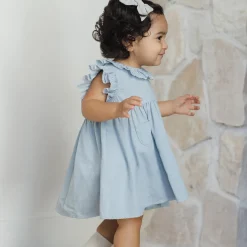 Sophie Dress in Chambray by Quincy Mae