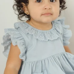 Sophie Dress in Chambray by Quincy Mae