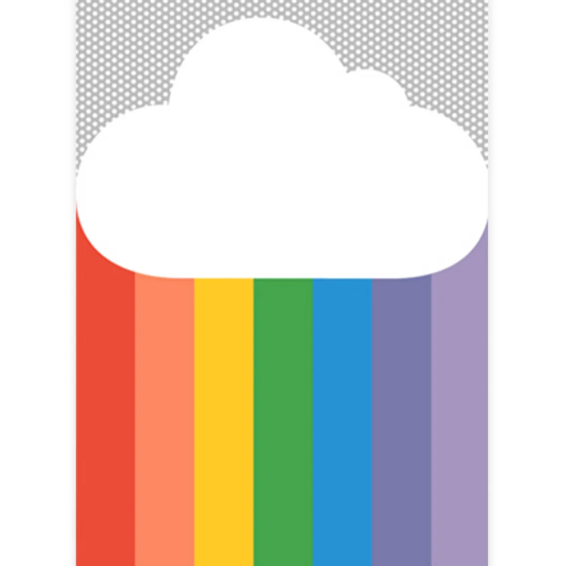 Spectrum Cloud Greetings Card by Dicky Bird