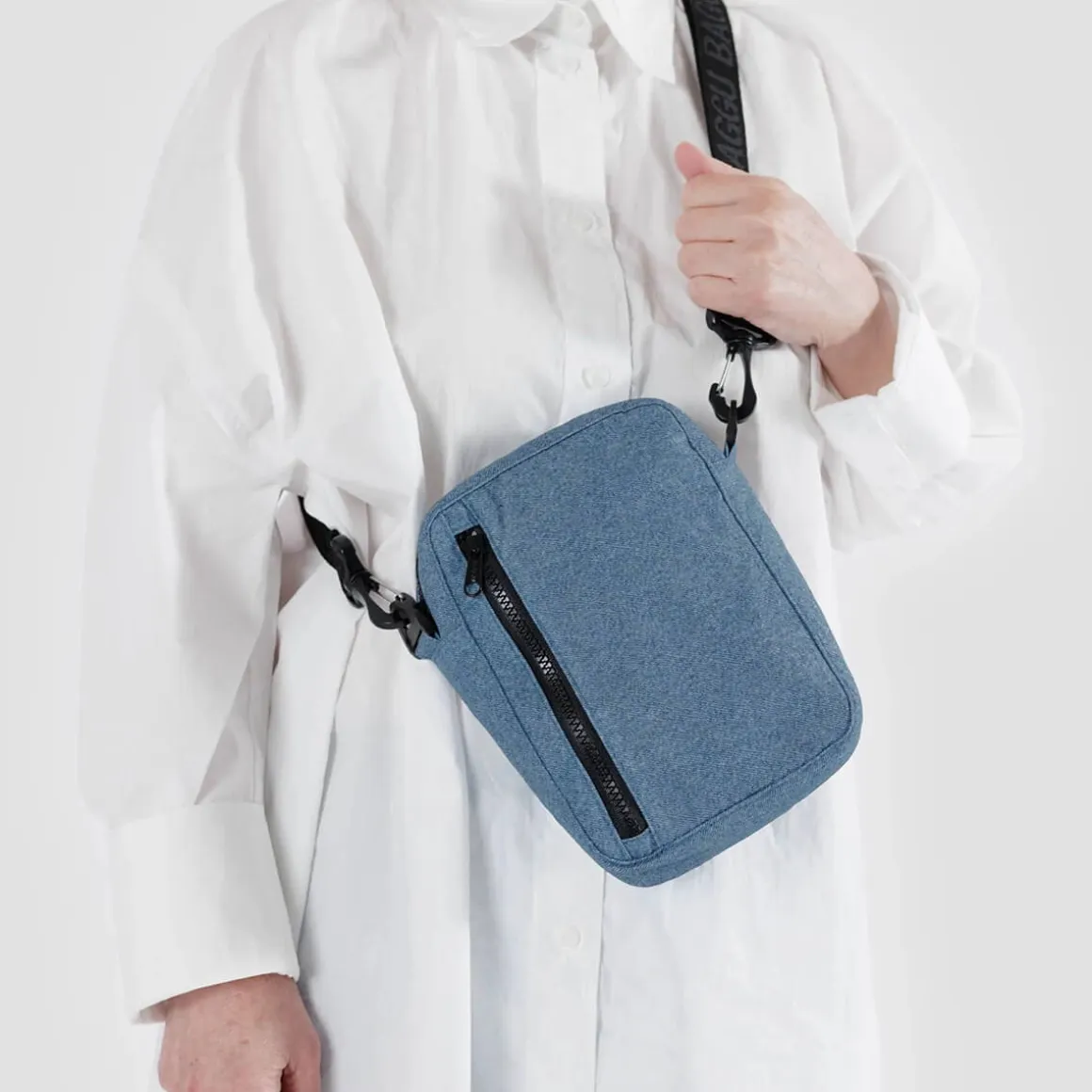 Sport Crossbody Bag in Digital Denim by Baggu