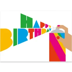 Spray Can Greetings Card by Dicky Bird