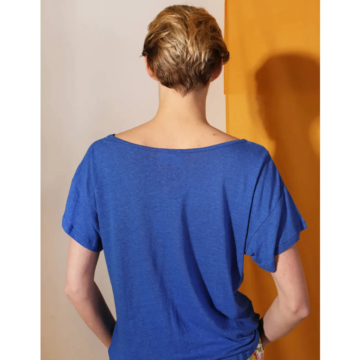 Square Cut Tee in Cobalt by L.F.Markey - Last Ones In Stock - UK 6-8