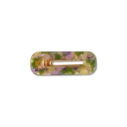 Squared Hair Clip in Green Marble by Repose AMS
