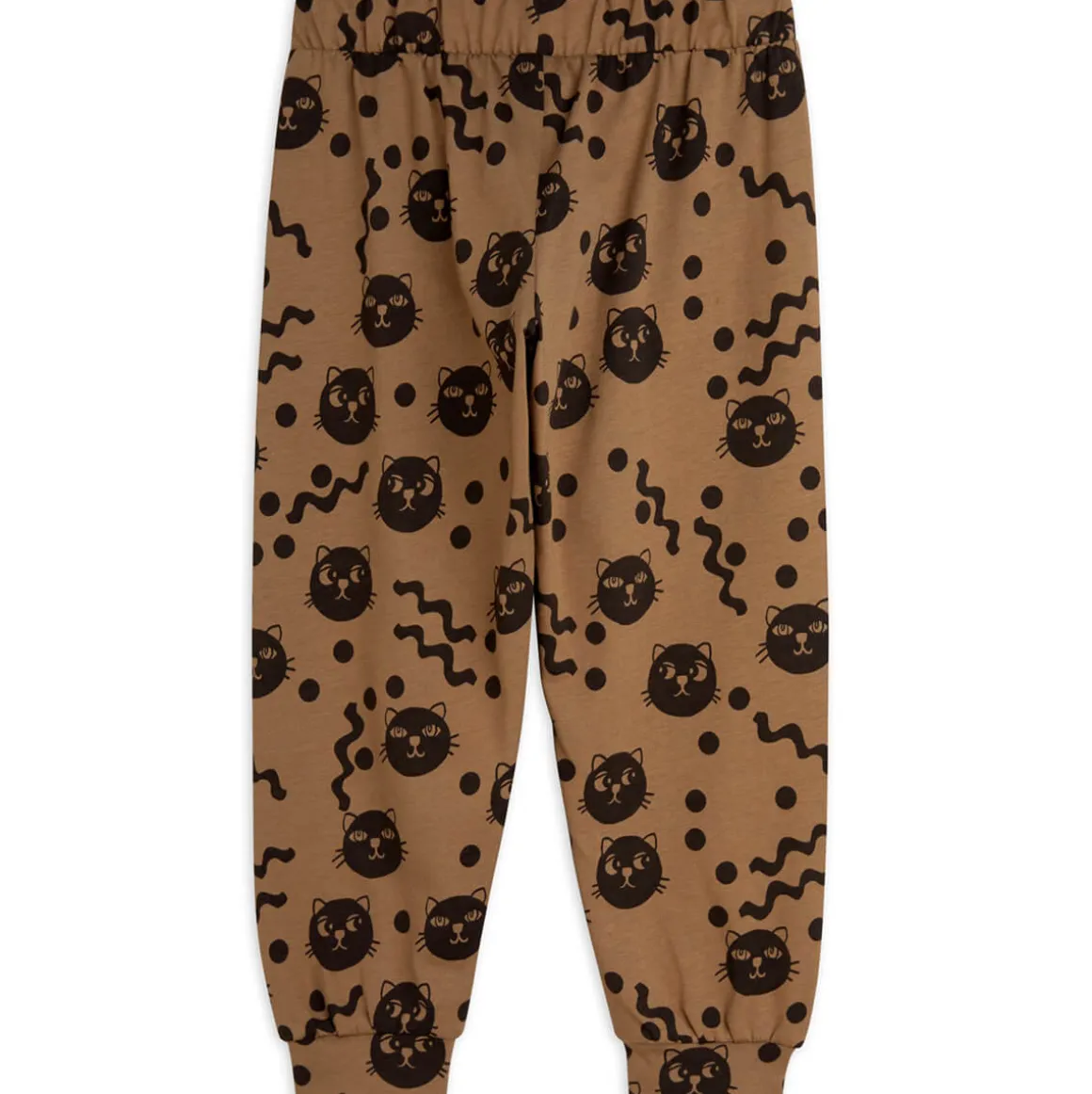 Squiggly Cats Trousers in Brown by Mini Rodini