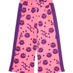 Squiggly Cat Sweatpants in Pink by Mini Rodini