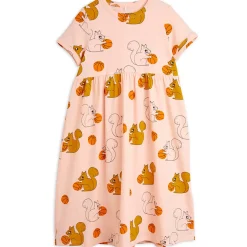 Squirrels Dress in Pink by Mini Rodini - Last One In Stock - 80/86 (9-18 Months)