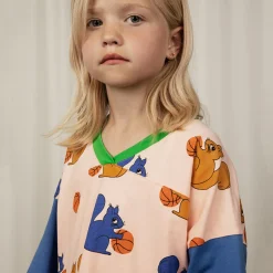 Squirrels Loose Fit T-shirt in Pink by Mini Rodini - Last One In Stock - 80/86 (9-18 Months)