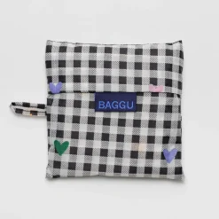 Standard Bag in Gingham Hearts by Baggu