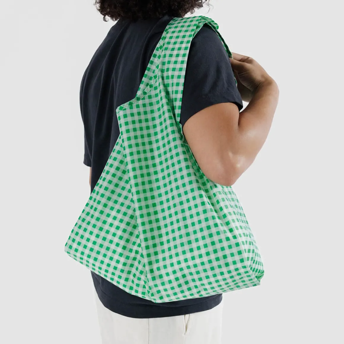 Standard Bag in Green Gingham by Baggu