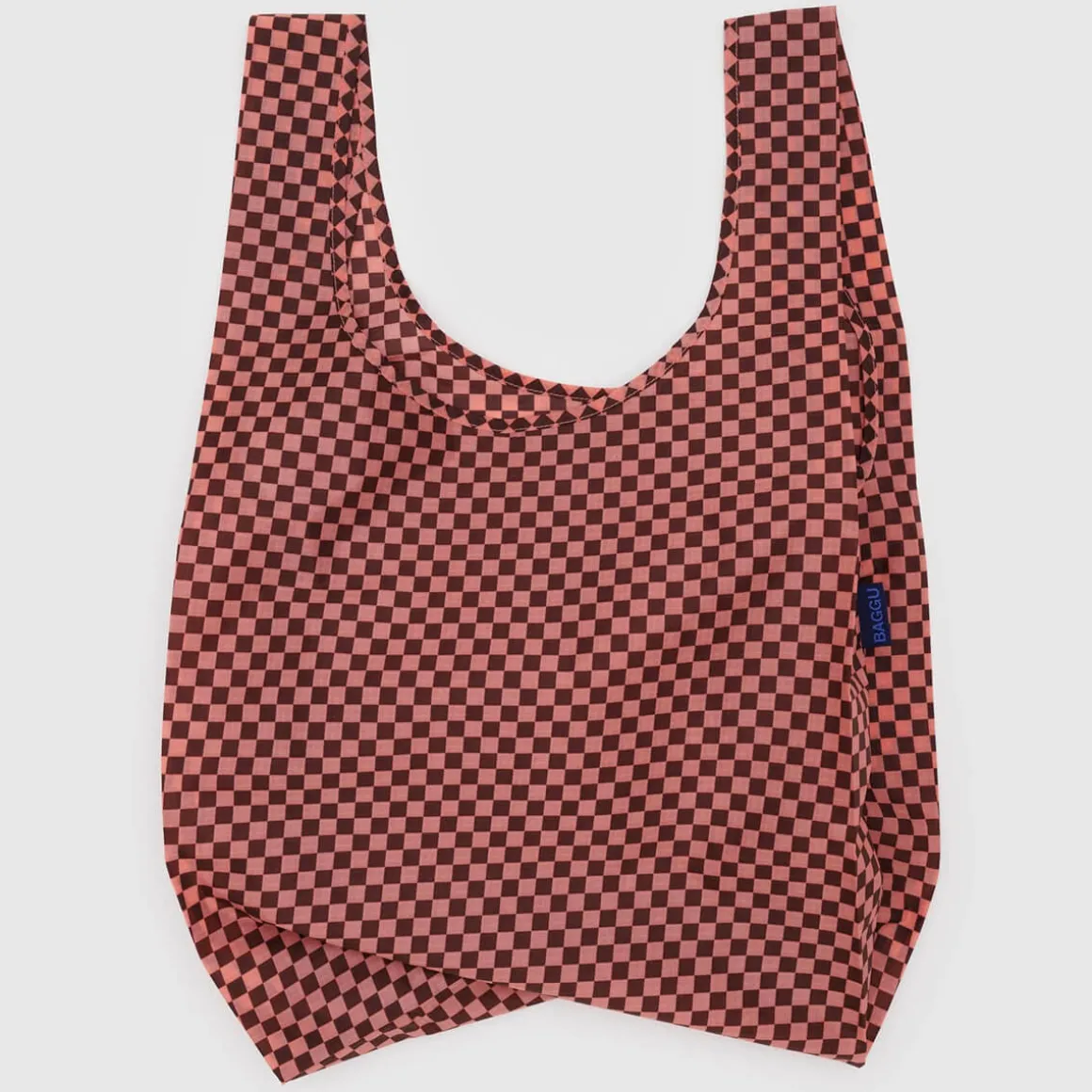 Standard Bag in Pink Brown Check by Baggu