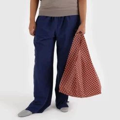 Standard Bag in Pink Brown Check by Baggu