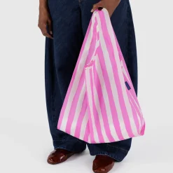 Standard Bag in Pink Painted Stripe by Baggu
