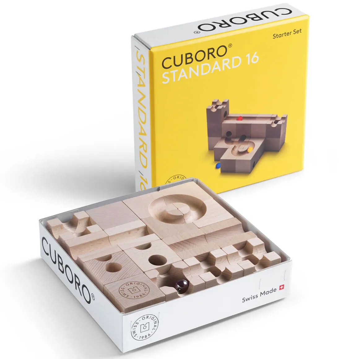 Standard 16 Marble Run Set by Cuboro