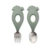 Stanley Baby Cutlery in Dino / Faune Green by Liewood
