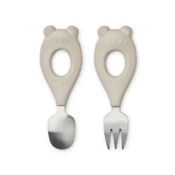 Stanley Baby Cutlery in Mr Bear / Sandy by Liewood