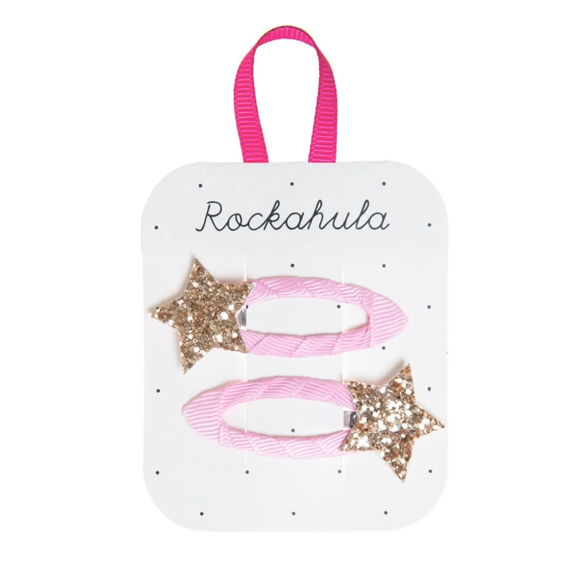 Starlight Hair Clips in Bright Pink by Rockahula