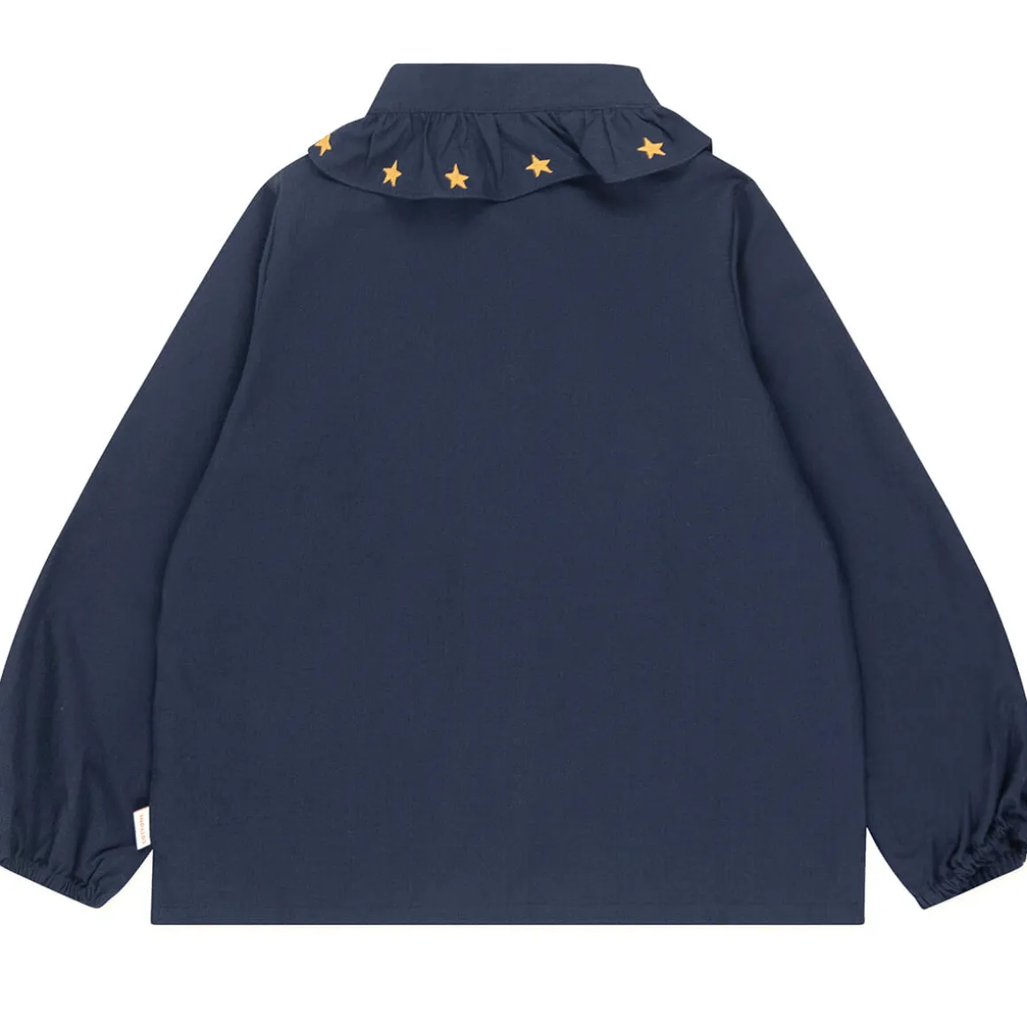 Stars Frill Collar Shirt in Navy by Tinycottons