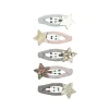 Stellina Mini Clic Clac Hair Clips in Greys / Pinks by Mimi & Lula