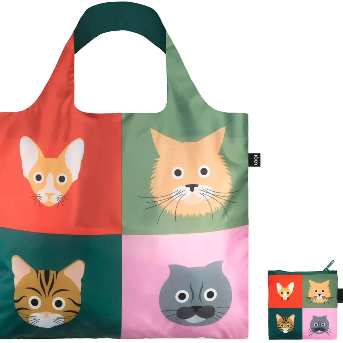 Stephen Cheetham Cats Recycled Shopping Bag by Loqi