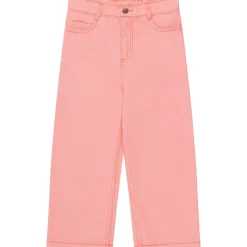Straight Contrast Jeans in Peach by Tinycottons