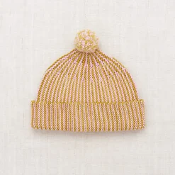 Strata Garter Hat in Citron by Misha & Puff