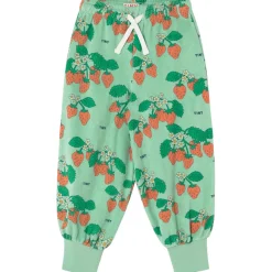 Strawberries Sweatpants in Washed Emerald by Tinycottons