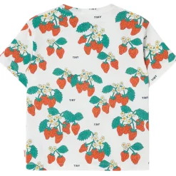Strawberries Tee in Off White by Tinycottons