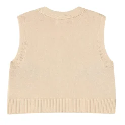 Strawberries Vest in Light Cream by Tinycottons