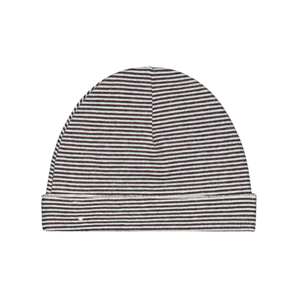 Stripe Baby Beanie in Nearly Black by Gray Label - Last One In Stock - 6-12 Months