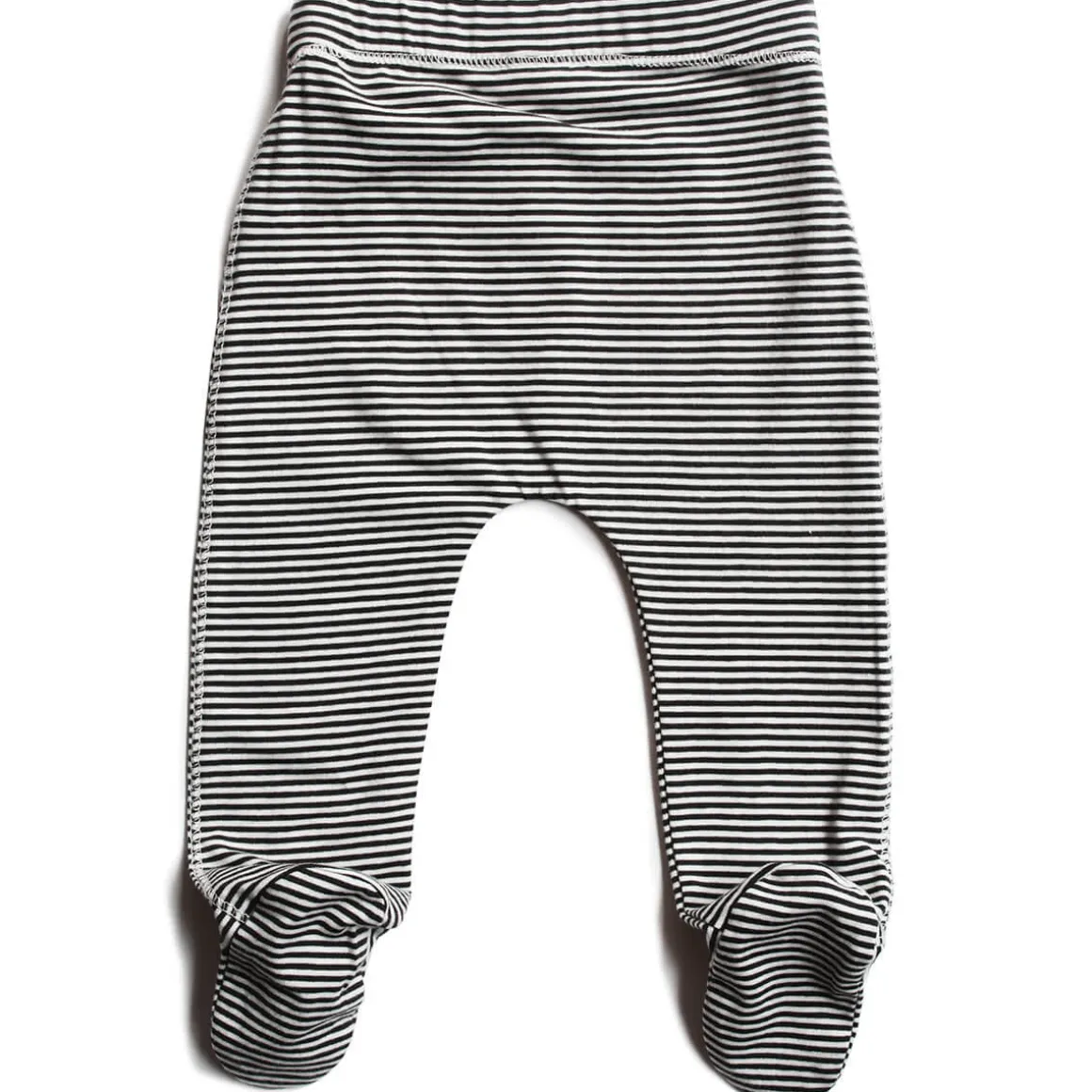 Striped Baby Footies in Nearly Black by Gray Label - Last Ones In Stock - 0-12 Months
