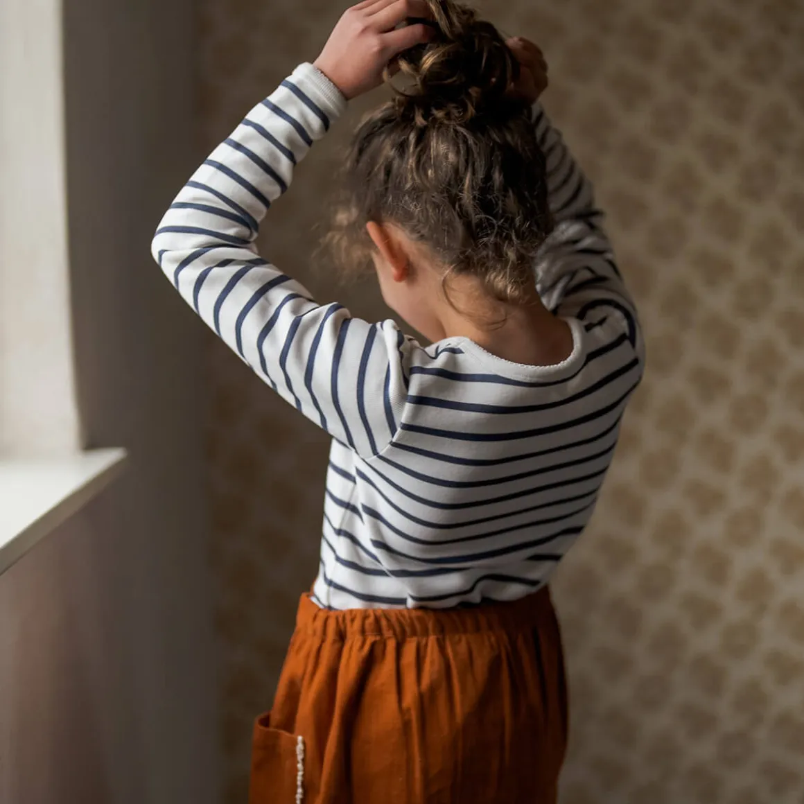 Striped Jersey Tee in Blue by Little Cotton Clothes