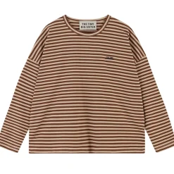 Striped Long Sleeve Tee in Chocolate / Vanilla by The Tiny Big Sister