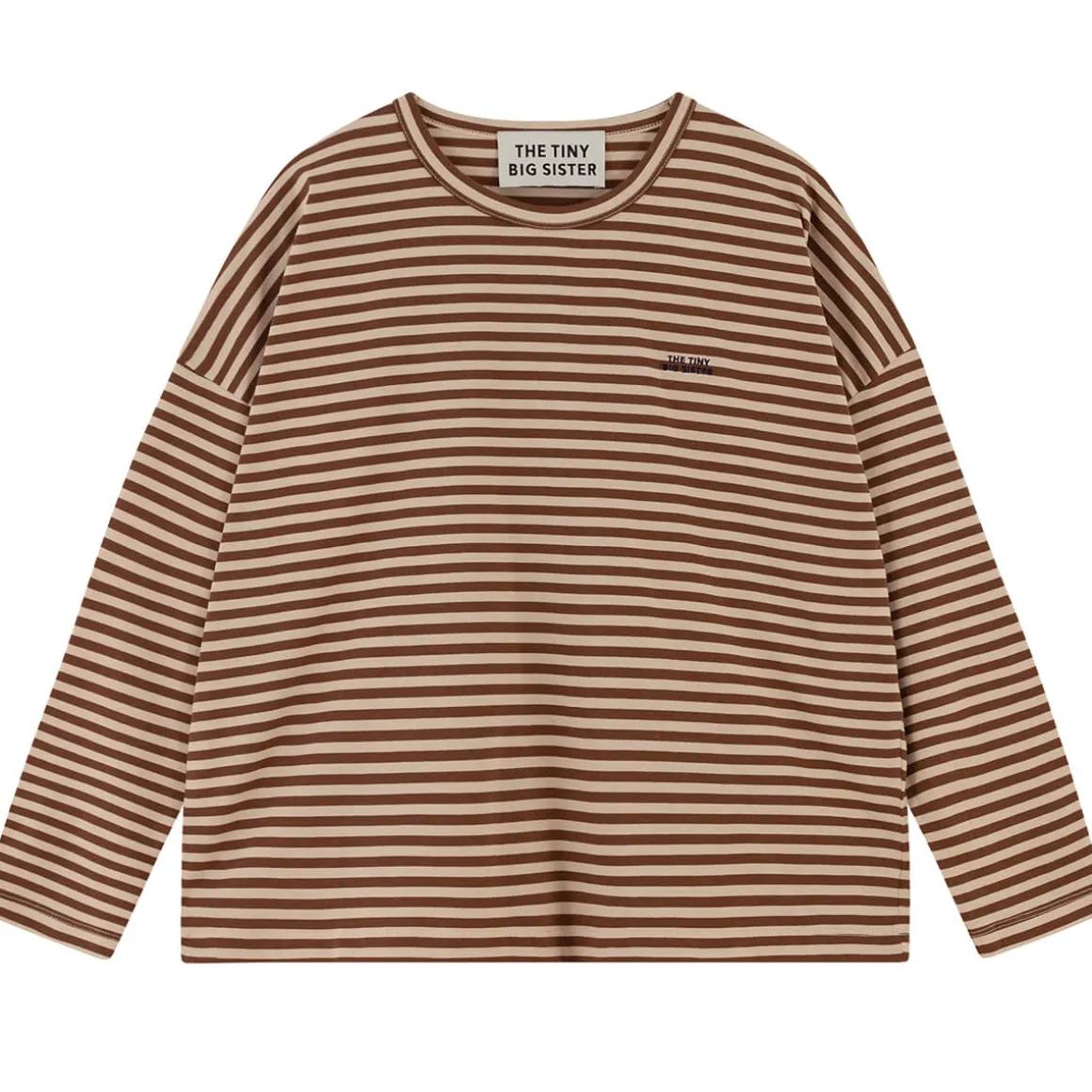 Striped Long Sleeve Tee in Chocolate / Vanilla by The Tiny Big Sister