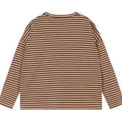 Striped Long Sleeve Tee in Chocolate / Vanilla by The Tiny Big Sister