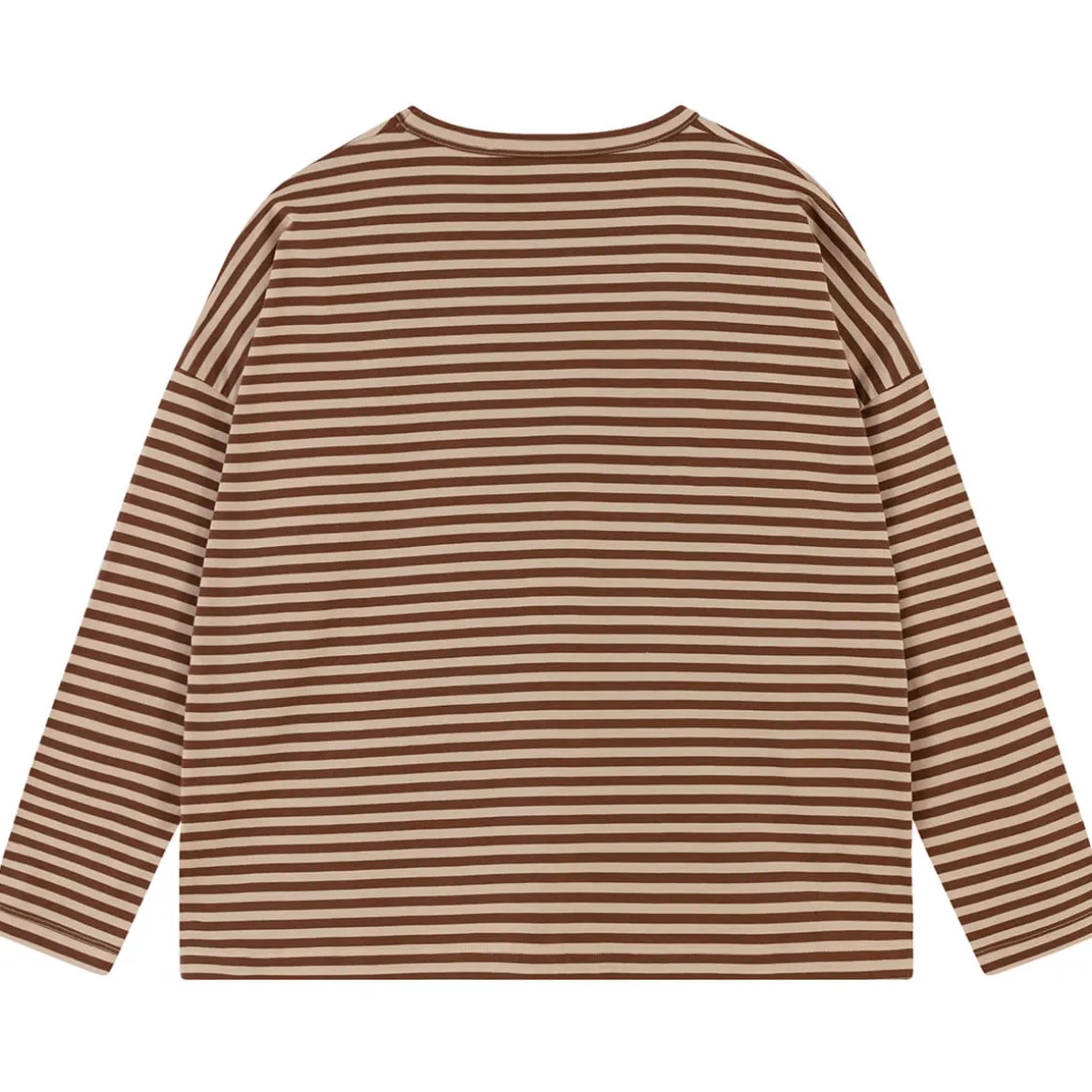 Striped Long Sleeve Tee in Chocolate / Vanilla by The Tiny Big Sister