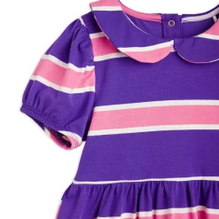 Stripe Dress in Purple by Mini Rodini