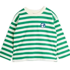 Stripe Long Sleeve T-Shirt in Green by Mini Rodini