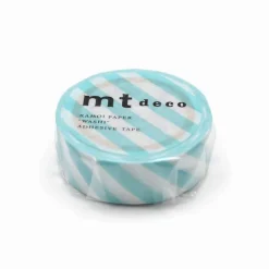Stripe Mint Blue 15mm Deco Series Washi Tape by MT Japan