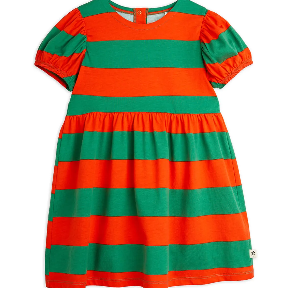 Stripe Puff Sleeve Dress by Mini Rodini
