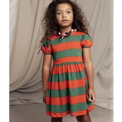 Stripe Puff Sleeve Dress by Mini Rodini