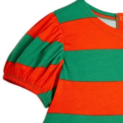 Stripe Puff Sleeve Dress by Mini Rodini