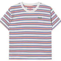 Stripes Multicolour Tee in Off White by Tinycottons