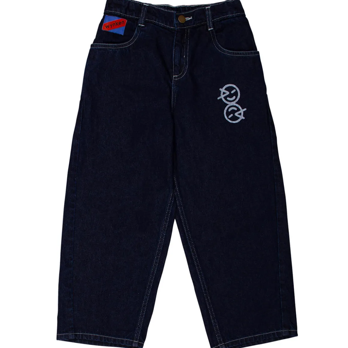 Stripes Pocket Jean in Dark Indigo by Wynken