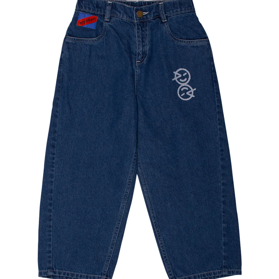 Stripes Pocket Jean in Light Indigo by Wynken