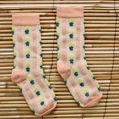 Stripes Socks in Pink by Bonjour