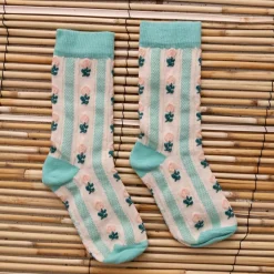 Stripes Socks in Turquoise Blue by Bonjour
