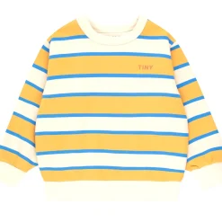 Stripes Sweatshirt in Vanilla / Mustard by Tinycottons